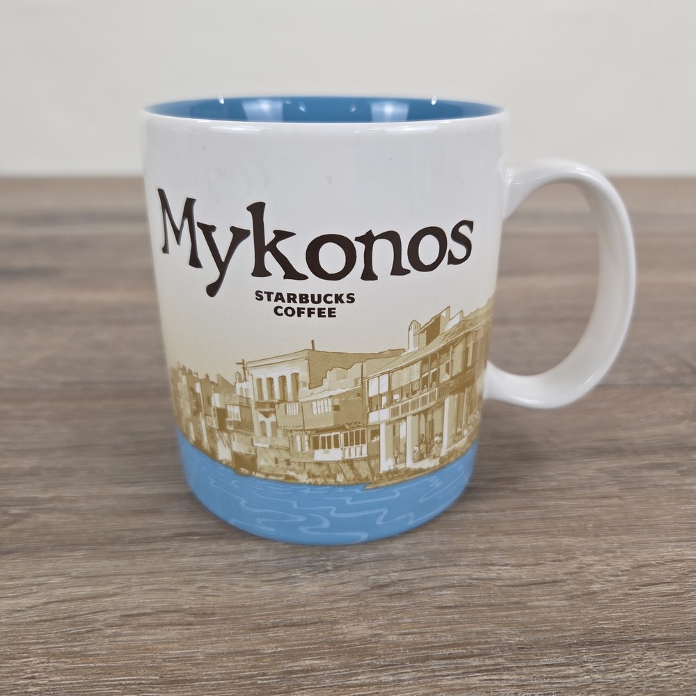Starbucks Coffee Mug Mykonos Greece 2015 16oz Global Icon City RARE NEW